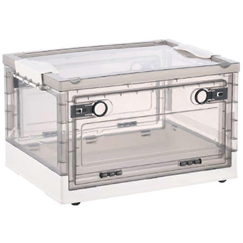 Clear Storage Boxes with Lid , Organization Box with Wheels White