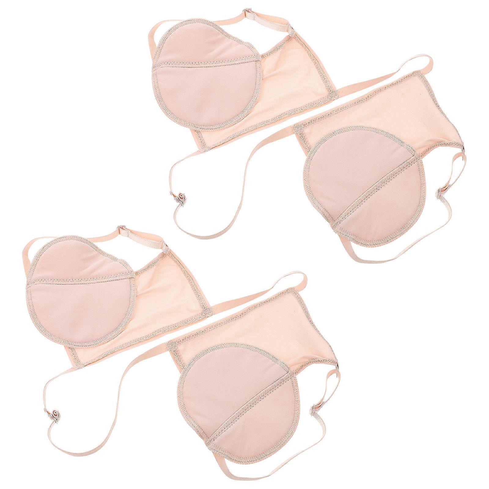 Neutral Adjustable Underarm Pads for Wearing 1Pair Beige