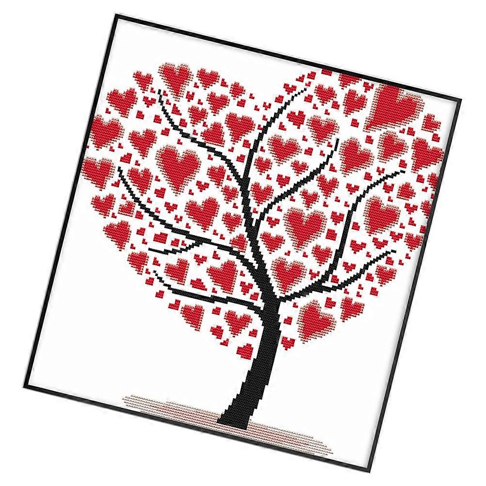 Cross Stitch Set Love Tree Pattern for Embroidery Handmade Stitch Kit
