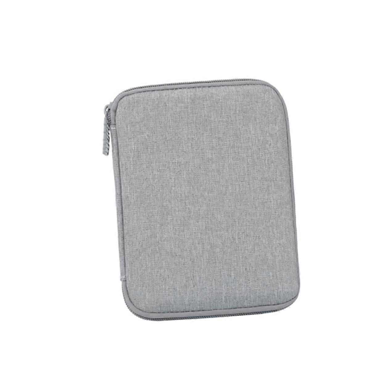 Electronics Organizer Grey Travel Pouch with MultiCompartment Durable USB Cable Storage Bag