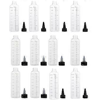 Hair Dye Bottle Squeeze Bottles for Storage Use 12Pcs Black Plastic Applicator