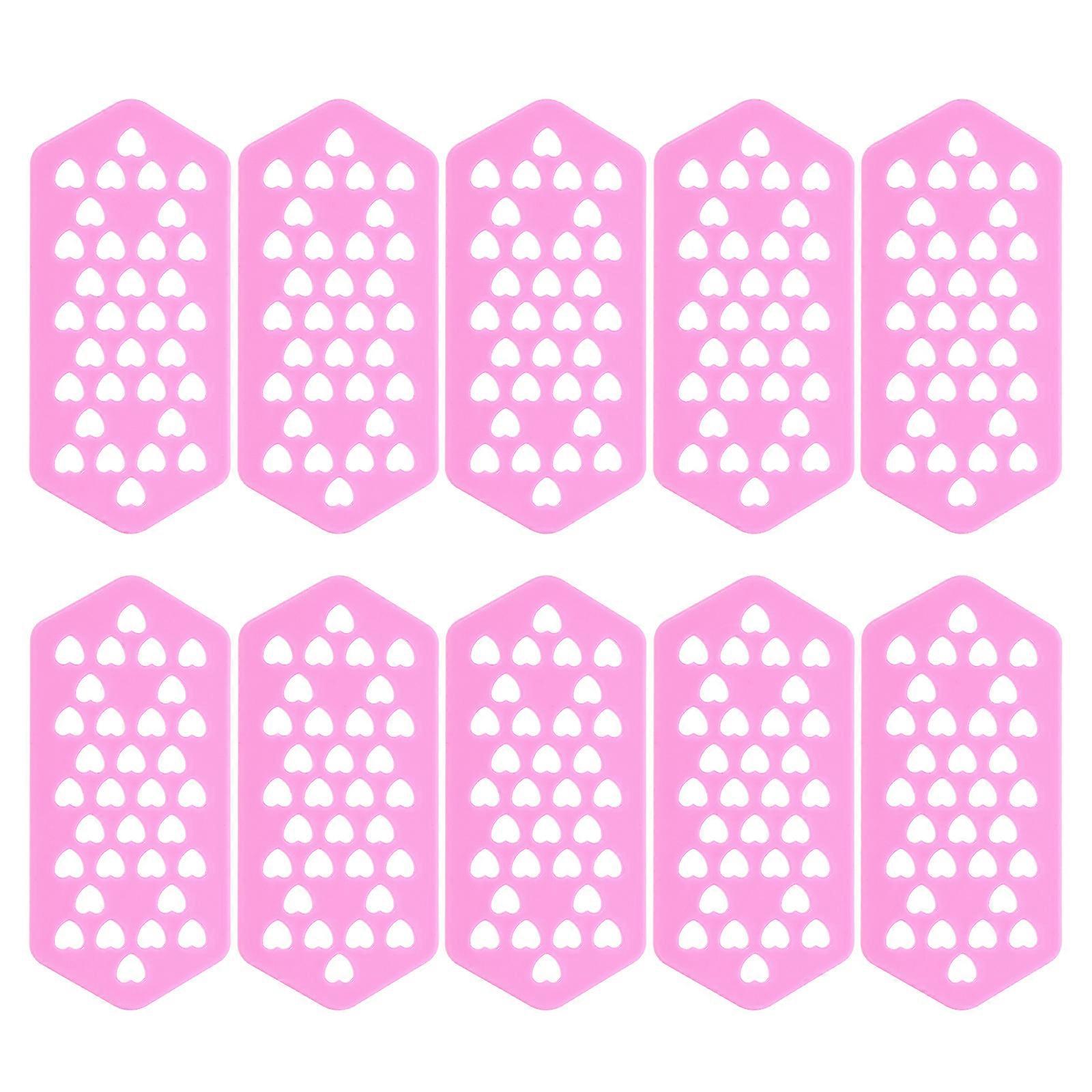 Dauerwellenwickler-Set, 10-teilig, rosa, ABS