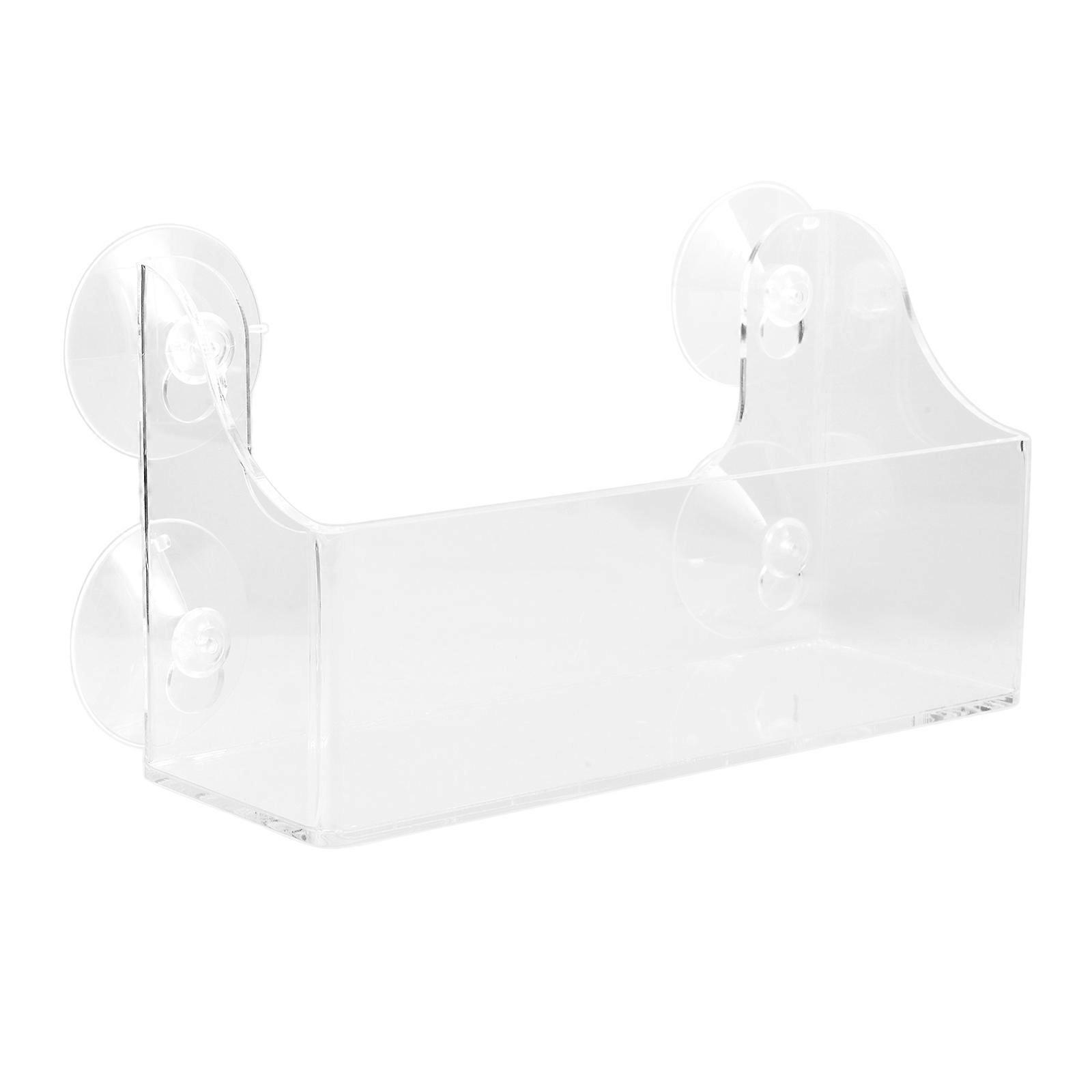 Drinks Shelf Transparent Acrylic Suction for Storage 5Pcs