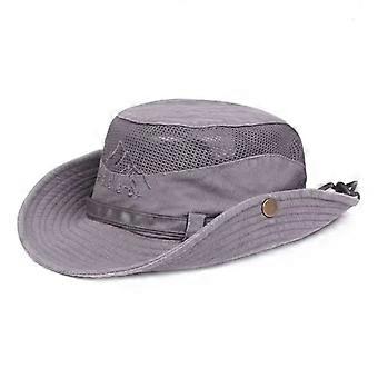 Heren visserspet, safari bush retro cargo bucket hat met UPF50+ zonbescherming, wandelpet voor buitenactiviteiten.