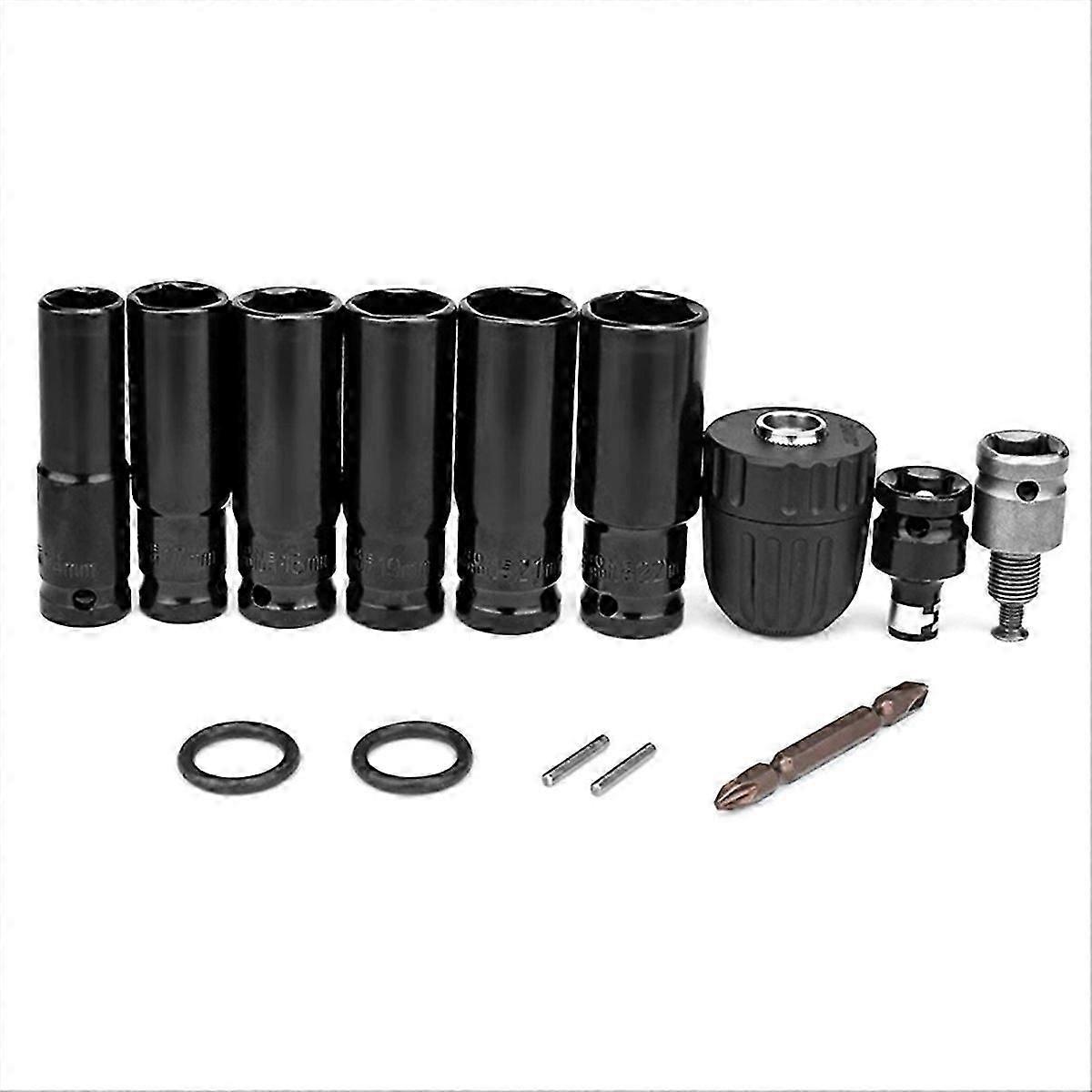 14Pcs Electric Impact Wrench Hexs Socket Adapter Kit