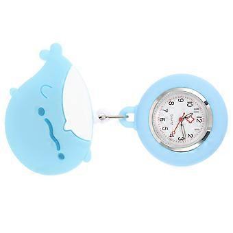 Infirmières Regarder Broche Fob Watch Clip-on Pocket Watch Digital Pocket Watch Cartoon Whale Nurse Watch