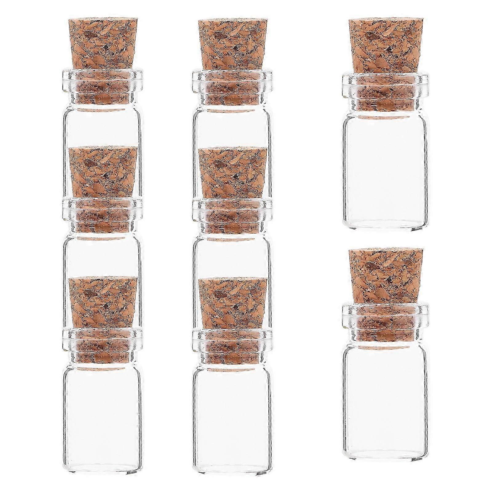 Transparent Glass Vials with Corks for Storage 12Pcs Set