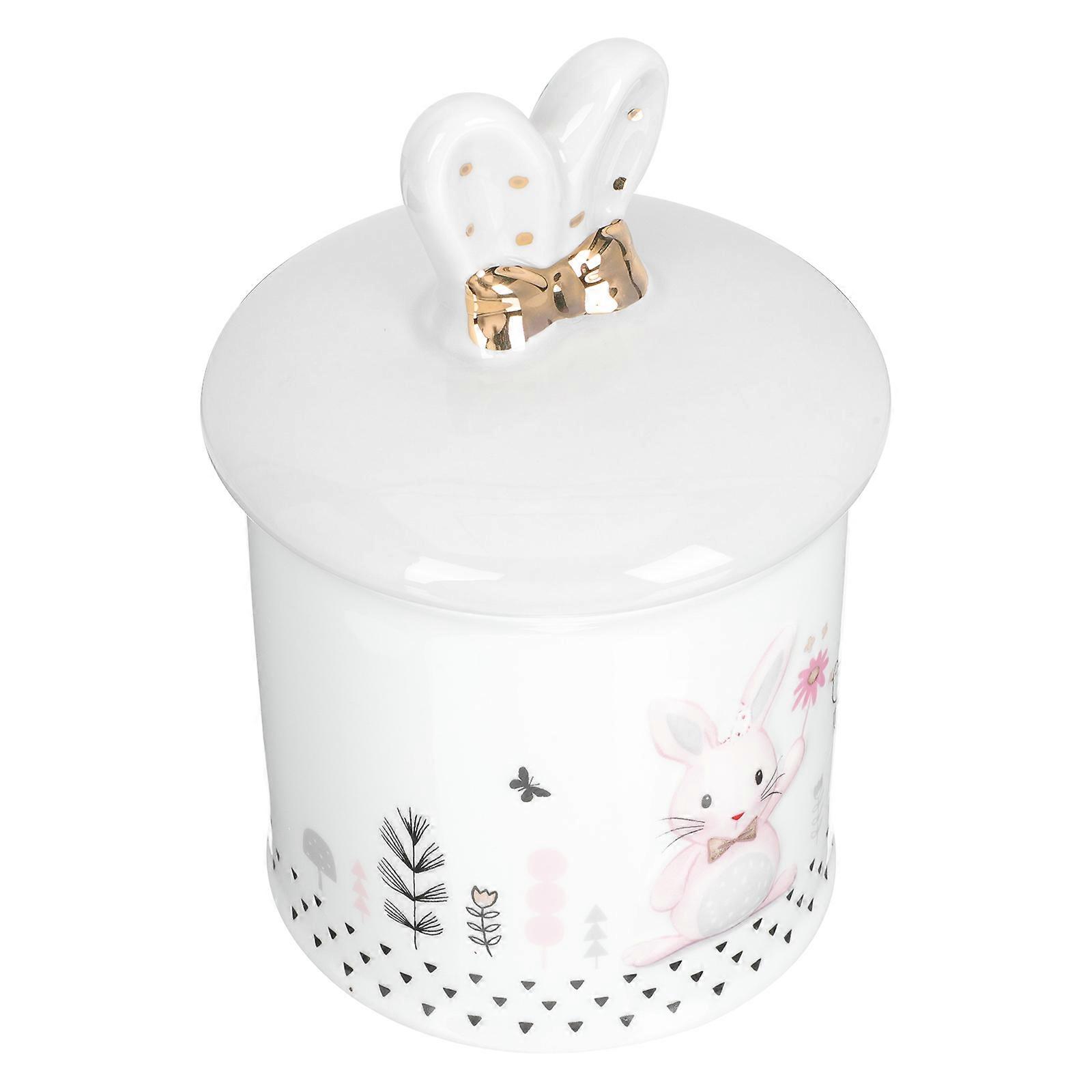 Rabbit Pattern Ceramic Sealed Jar for Cookies Storage Container