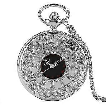 Antique Retro Roman Numeral Display Quartz Pocket Watch