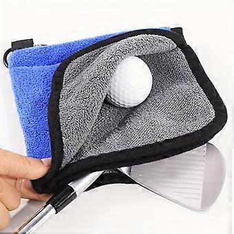 A Single Golf Towel for Cleaning Balls, Featuring a Double-Layer Design, Perfect for Outdoor Use with a Hook, Making It [MI]