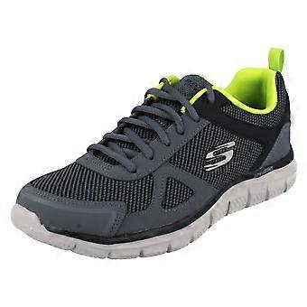 Mens Skechers minne skum Lace Up Trenere Bucolo 52630