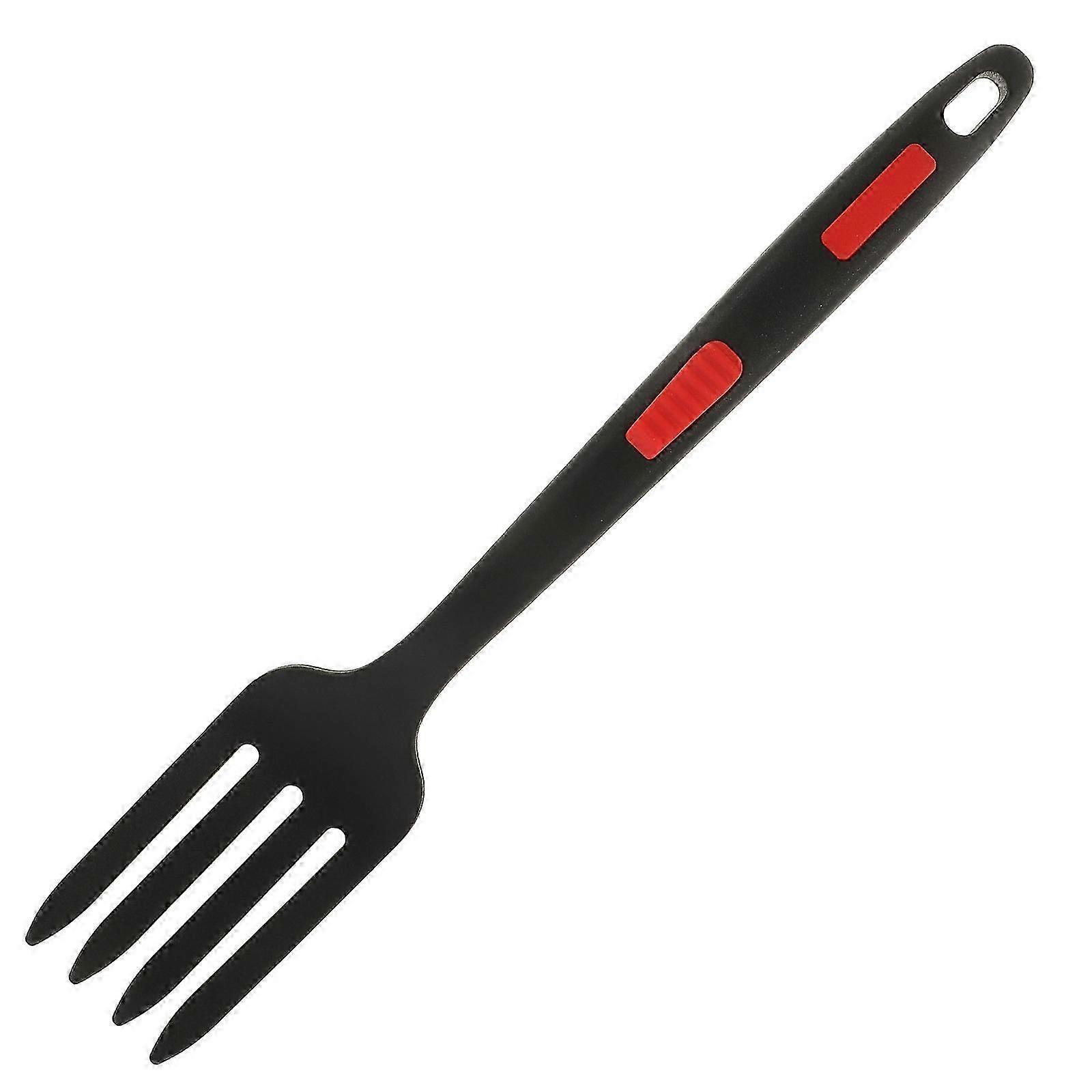 Silicone Fork, Ergonomic Non-Slip Handle, Heat-Resistant, for Camping Hotel Kitchen, 1 Pack