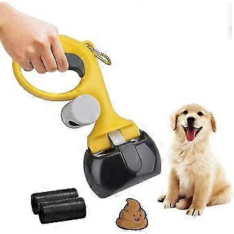 Dog Poop Shovel, Pooper Scooper Dog Poop Shovel With  Foldable Poop Scoop Bin Bag