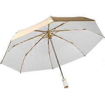 (3005050) Leichter kleiner kompakter Reise-Automatik-Taschenschirm 8 Rippen, Auto-Open-Close-Taste, tragbar, ergonomischer Griff, 99 UV-Schutz, Regen S