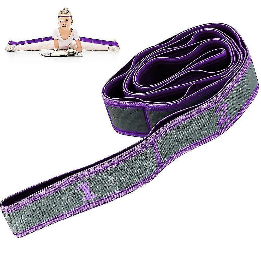 Yoga Strap, Stretching Strap With Loops For Flexibility,purple