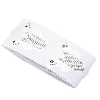 1 Bag/Roll Nail Tips Guide Self-adhesive Dustproof Moisture-proof Non-deformable Fish Shape Aluminium Foil Nail Extension Guide Nail Salon