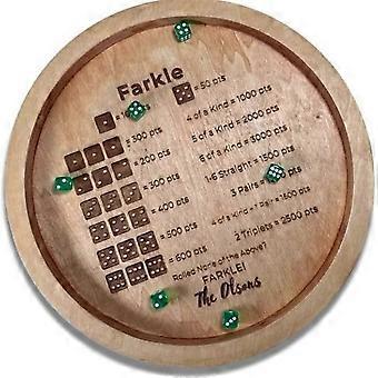 Bandeja de Dados de Madeira para Jogo de Dados Clássico Farkle, Bandeja de Dados Farkle, Jogo de Dados Clássico Farkle, Bandeja de Dados