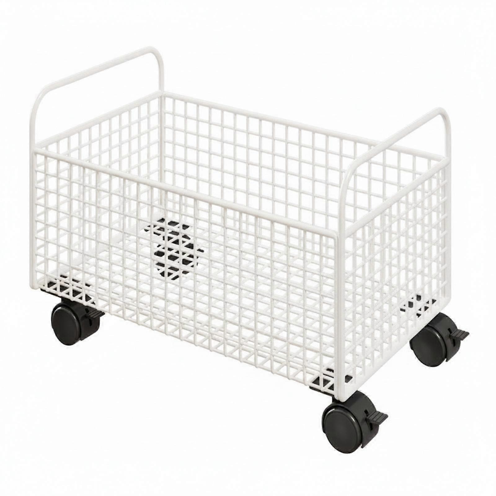 Rectangular Wire Basket cartResistant Rolling Wire Storage Cart Open-Grid for