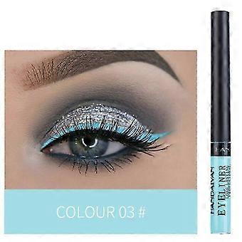 HANDAIYAN Kleurrijke Vloeibare Eyeliner Waterdichte Langdurige Matte Oogvoering Wit Blauw Groen