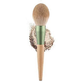 Large Powder Makeup Brush Soft Synthetic Bristles Wooden Handle Face Blush Brush