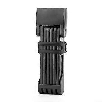 Bicycle Lock Foldable Chain, Black Steel Lock with Easy Assembly and Lightweight Design