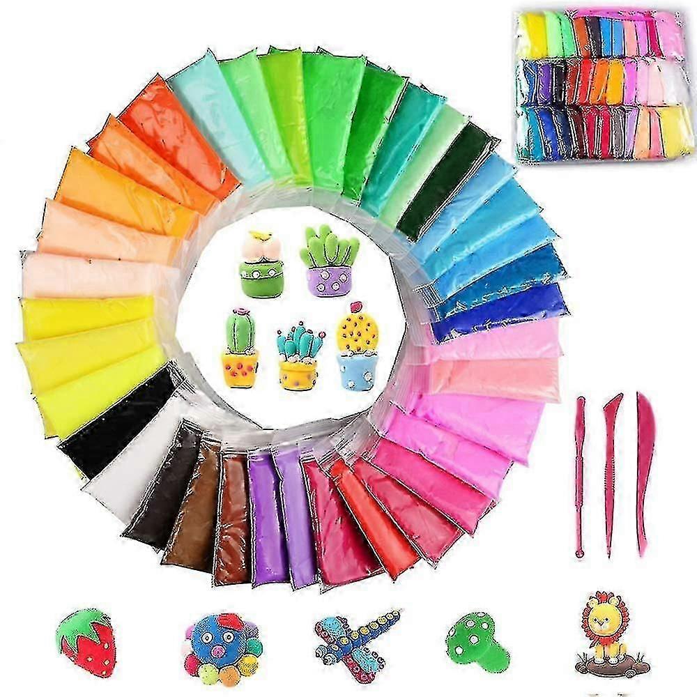 36Pcs Air Dry Modeling Clay Fluffy Slime Set