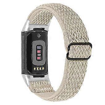 Bandas de Nylon Solo Loop Ajustáveis Trançadas Esportivas Alças Elásticas para Fitbit Charge 6 5
