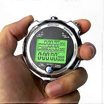 Sports Running Training Digital Stopwatch Timer, Metal Luminous Design with 0.001s Precision and Channels