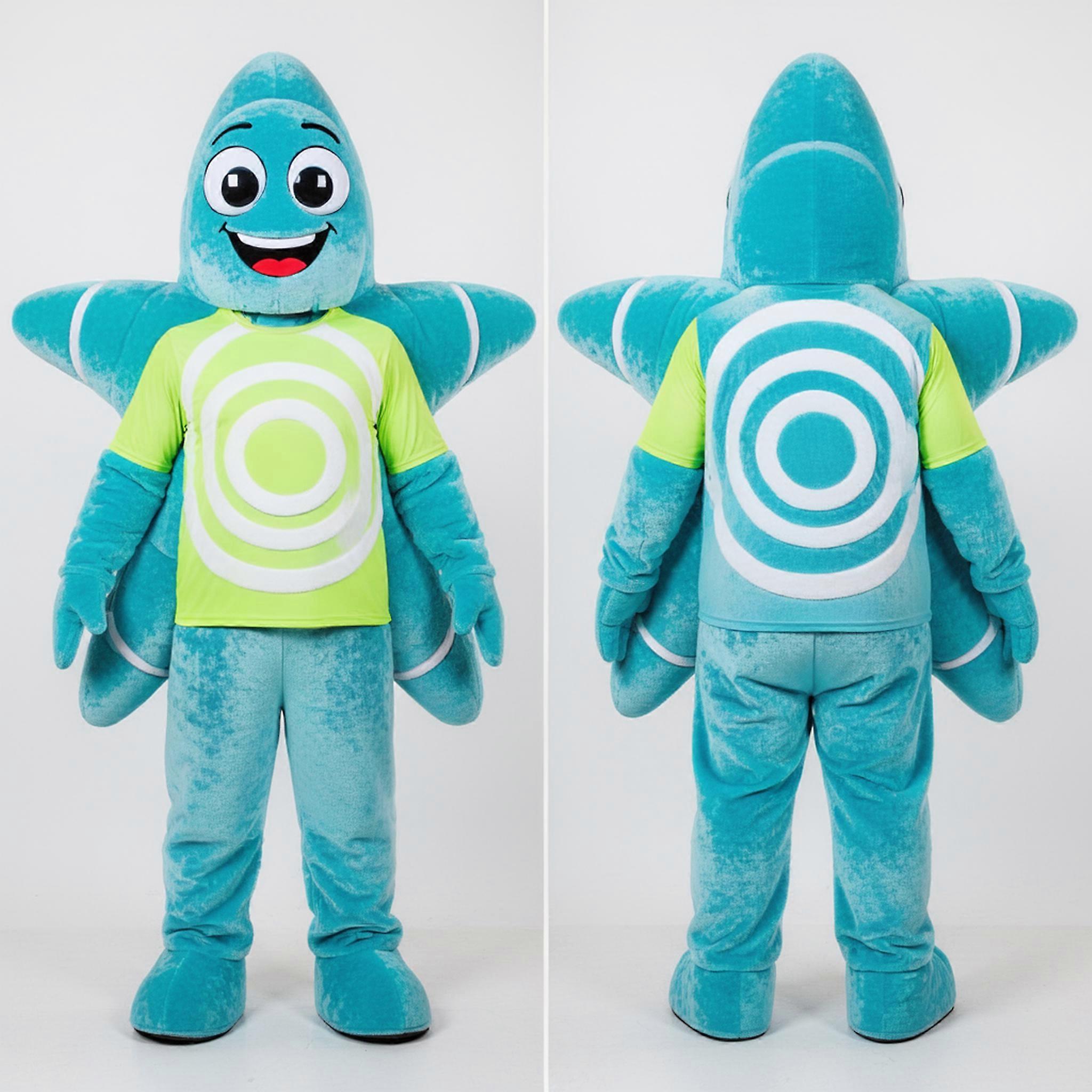 MASTICOT Cyan Plush Radiant Starfish Mascot