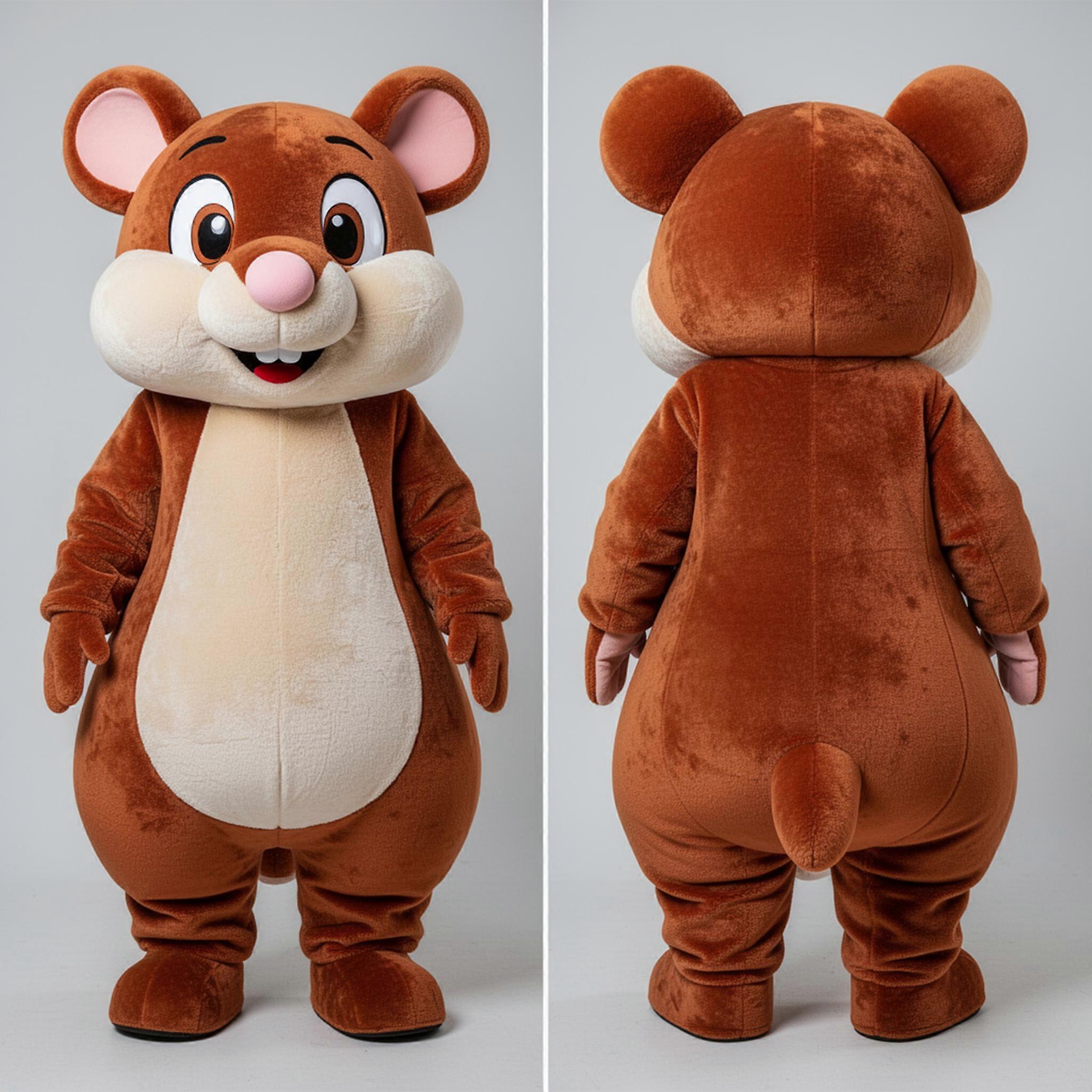MASTICOT Rust Orange Velvety Dormouse Mascot