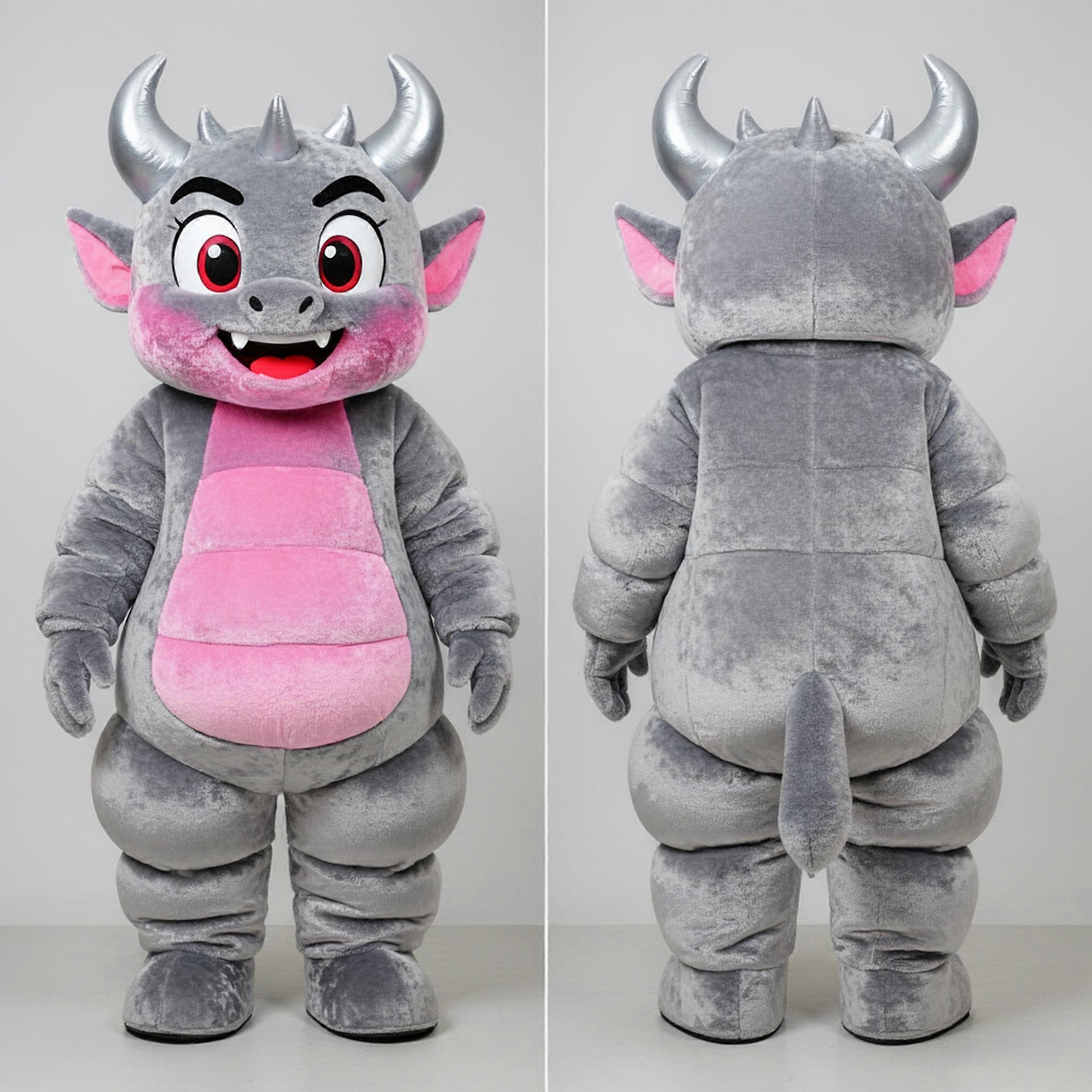 MASTICOT Silver Velvety Demon Mascot