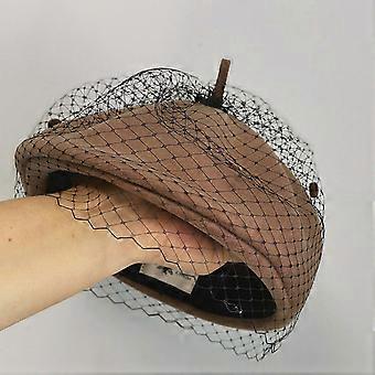 Elegant Beret Wool Chic Painter Hat Wool French Beret Lolita Girl Decor compatible with Daughter Sister Lover Girlfriend Casual Use Khaki