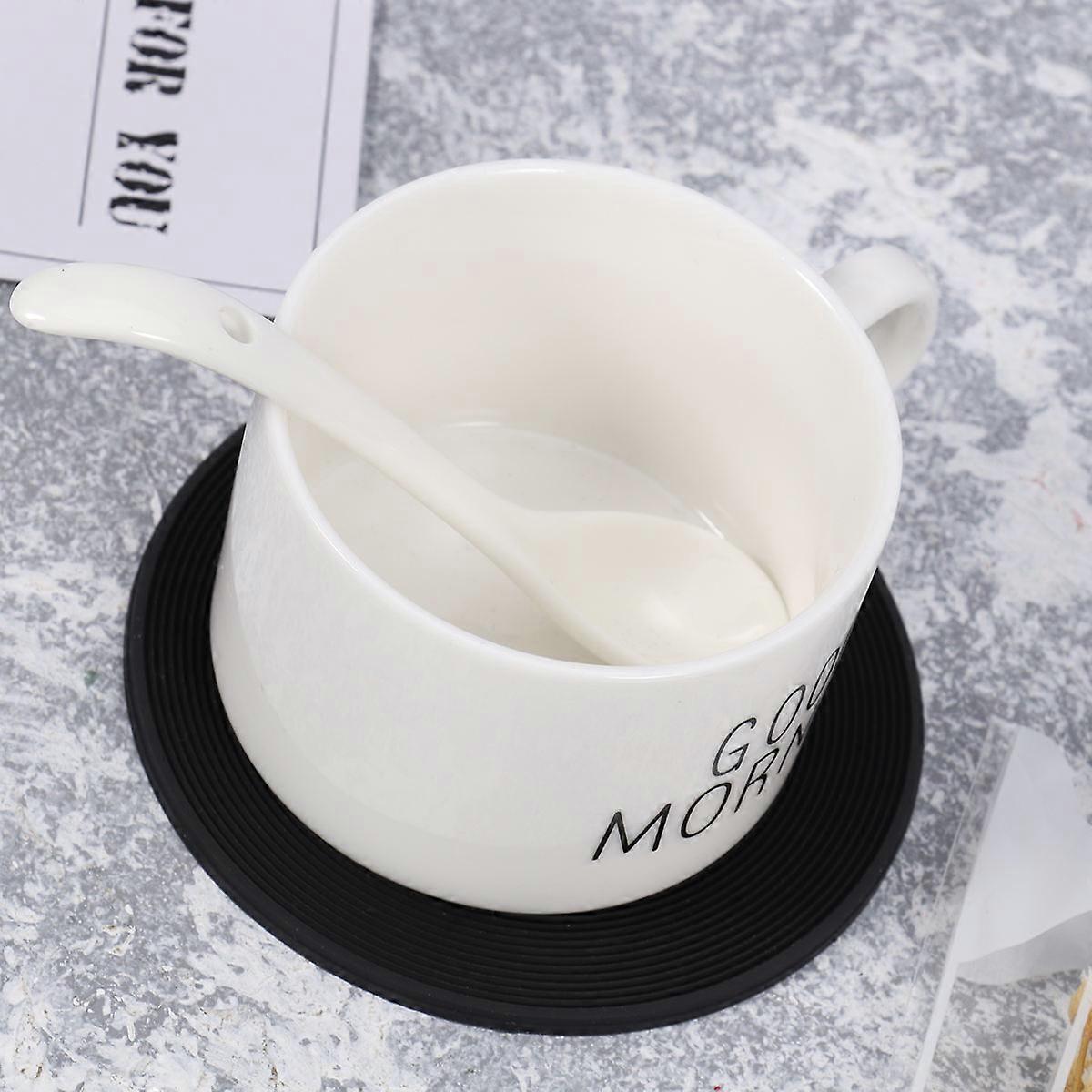 Coaster Cup Mat Vinyl Record Protector for Kitchen Use 4Pcs Red