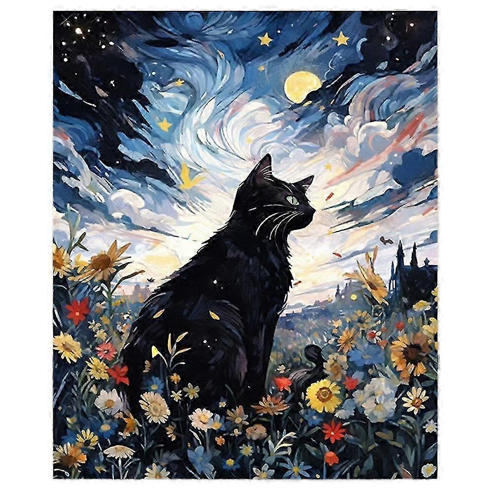 Cat Starry Sky Diy Painting Kit