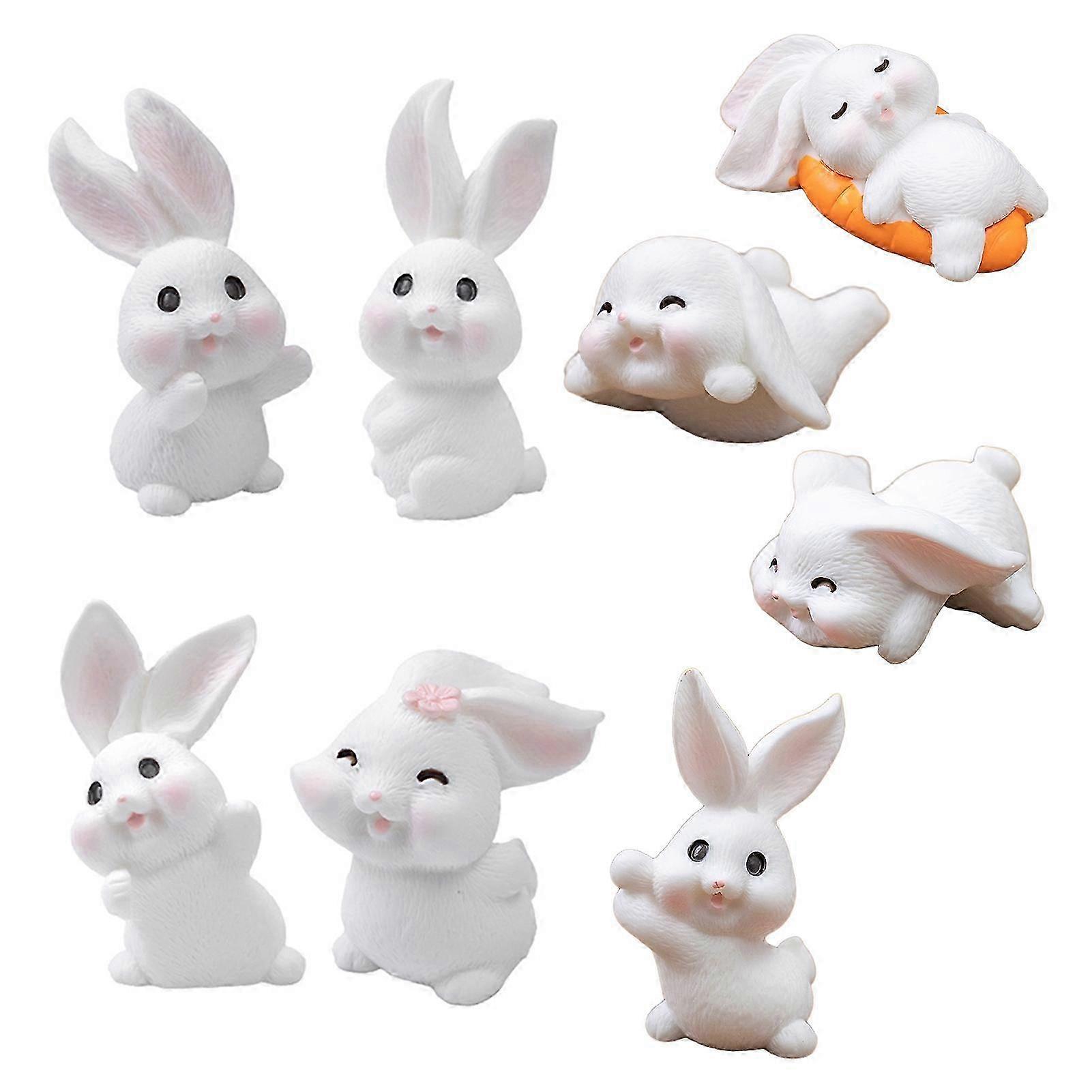 Miniature White Rabbit Resin Set