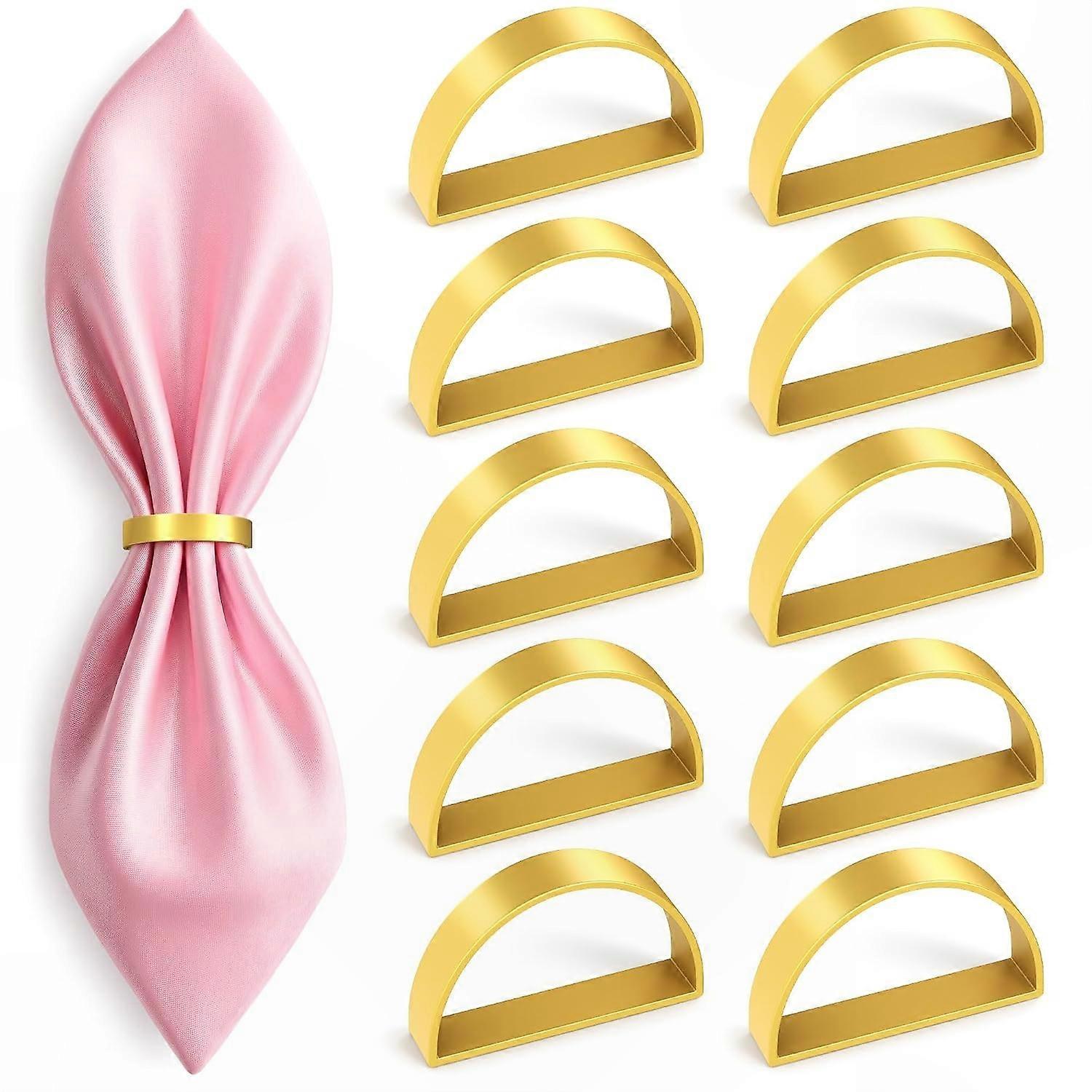 20 Pcs Gold Leaf Design Napkin Rings
