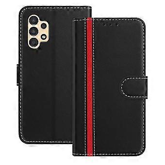 Samsung Galaxy A13 PU Leather - Flip Cover with Kickstand, Card Slots & Shockproof Protection