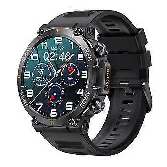 K56PRO Outdoor Smart Watch with 1.39in Display, Bluetooth Calling and Activity Tracking, Black, Silicone Band