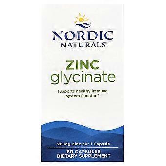 Nordic Naturals, Zinc Glycinate, 20 mg , 60 Capsules
