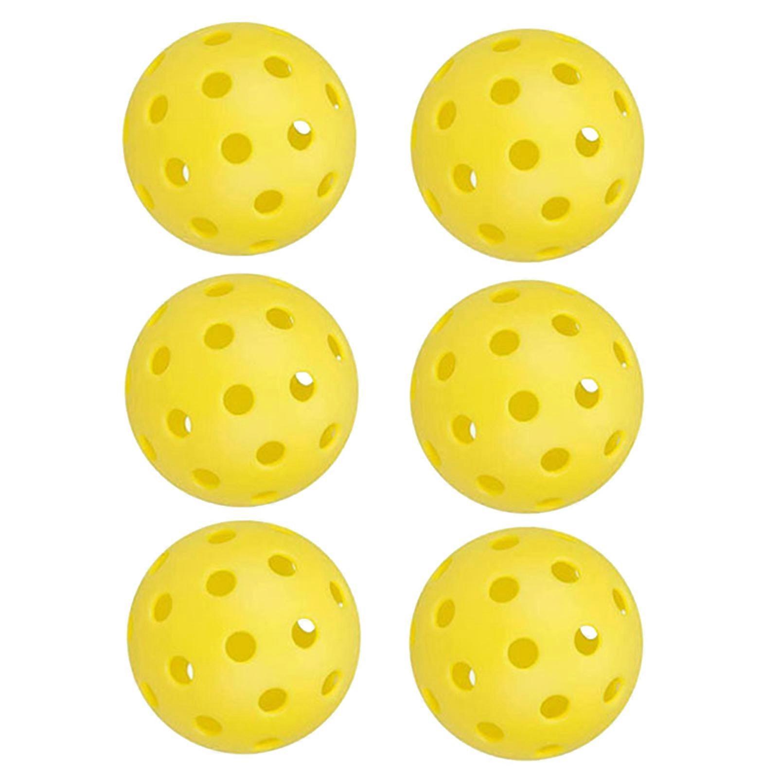 6 Pack Multicolour Outdoor Pickleball Balls