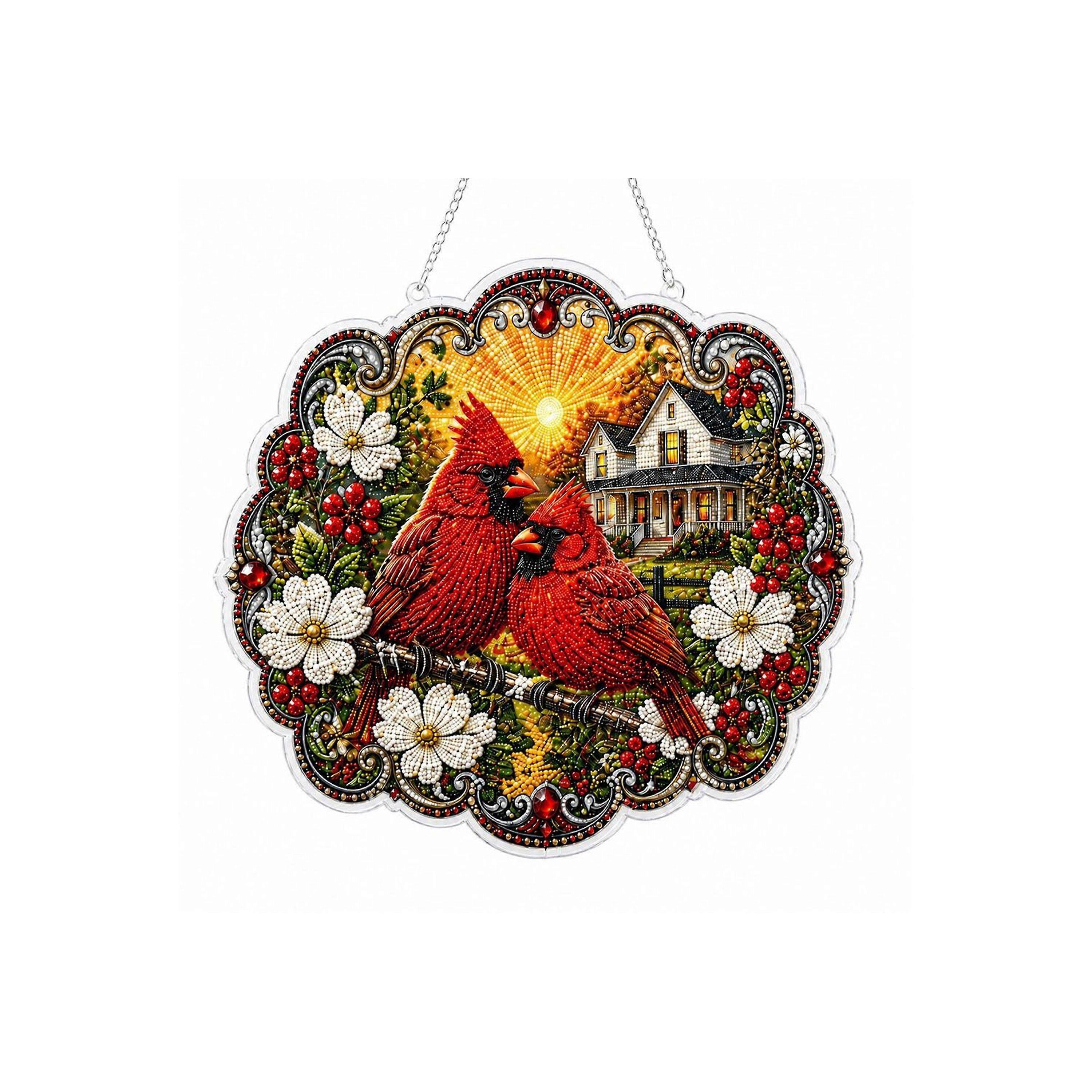 Shimmering Cardinal Diamond Hanging