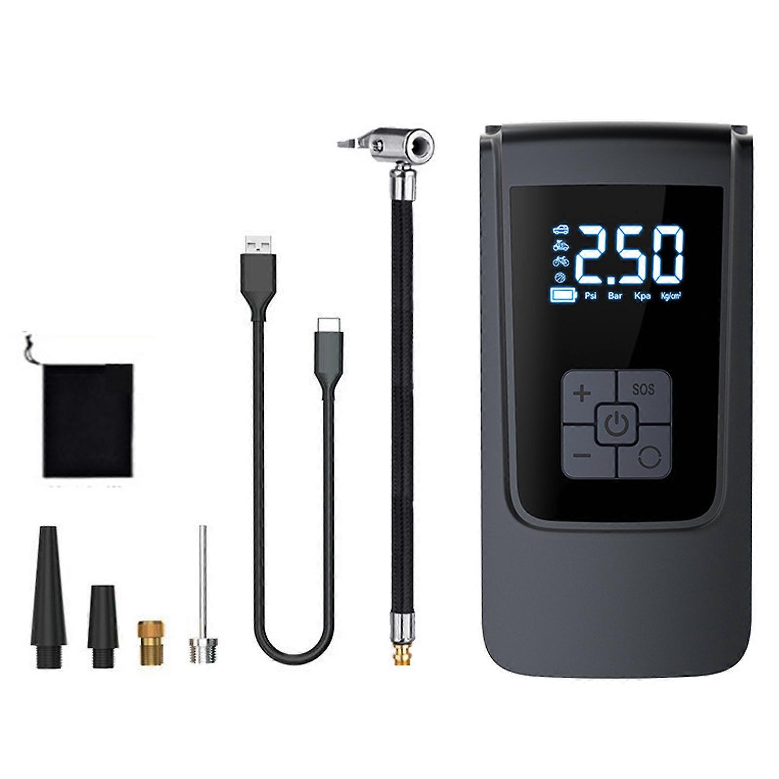 Portable Digital Air Pump With Flashlight