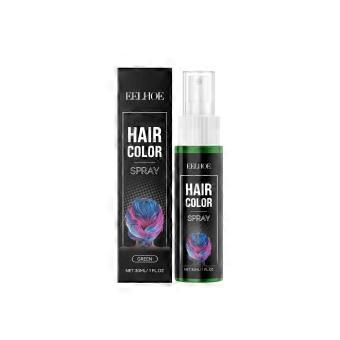 Green Temporary Hair Spray Is Carefully Formulated With 1, 2-Hexanediol And Polyacrylamide