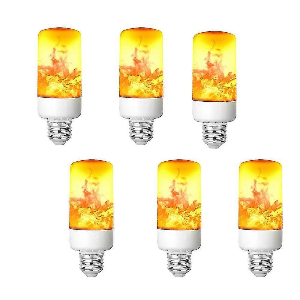 LED Flame Effect Fire Light Bulb E26-E27 Base 4 Modes with Upside Down Effect Halloween Christmas At
