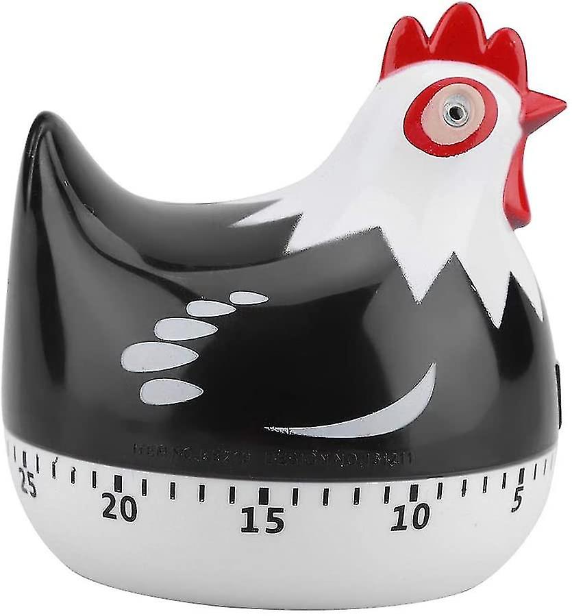 Pxcl Black Cartoon Style Hen Shaped Kitchen Timer