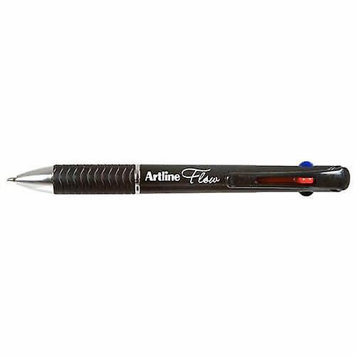 Artline 4 Colour Retractable Pen 1mm Bright Ink Comfortable Grip Box of 12