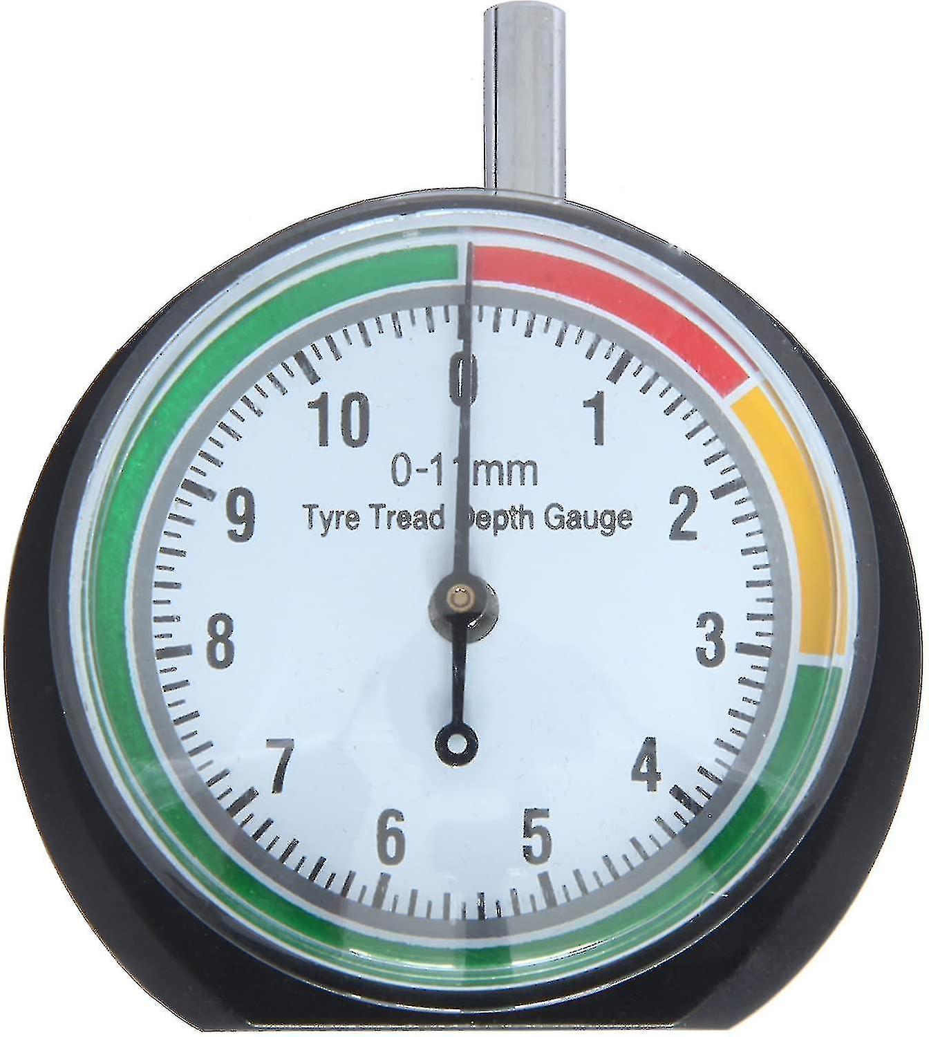 Tire Tread Depth Gauge - Depth Measuring Tool - 0-11 Mm / 0-0.43 Inch - Dial Diameter 44 Mm (1.7 Inc