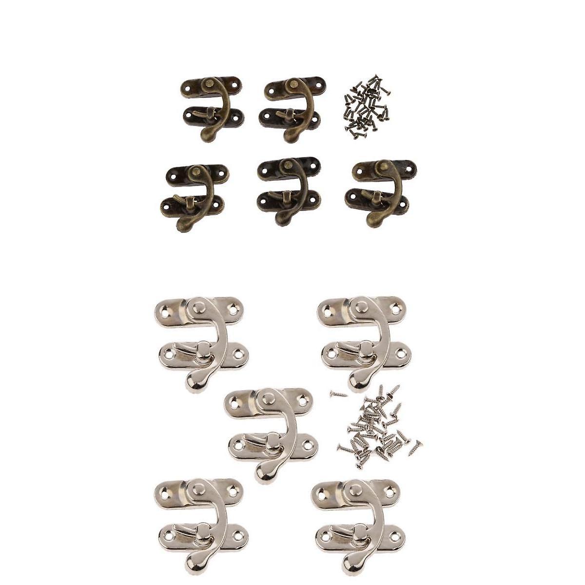 10 Sets Swing Lock Clasp Swing Bag Clasp Box Latch Closure Chest Hook