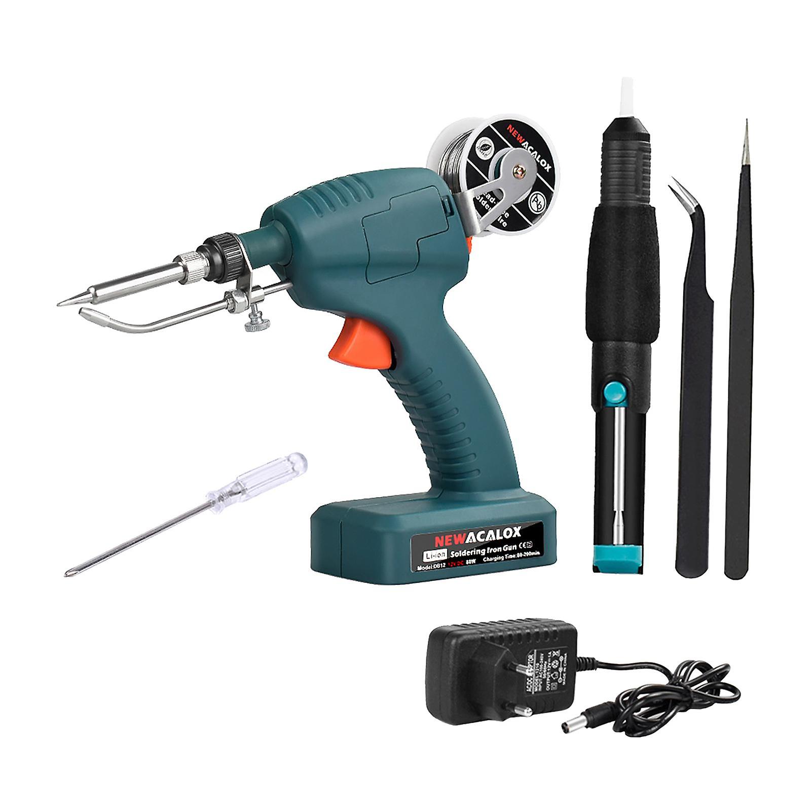 Soldering Gun Welding Tool Kit Heat Control Rechargeable Automatically Green