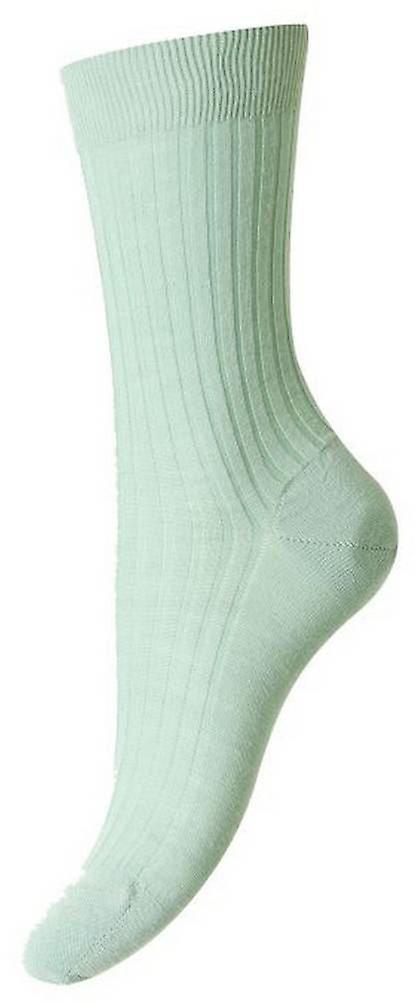 Pantherella Rose Merino Wool Socks - Duck Egg Blue